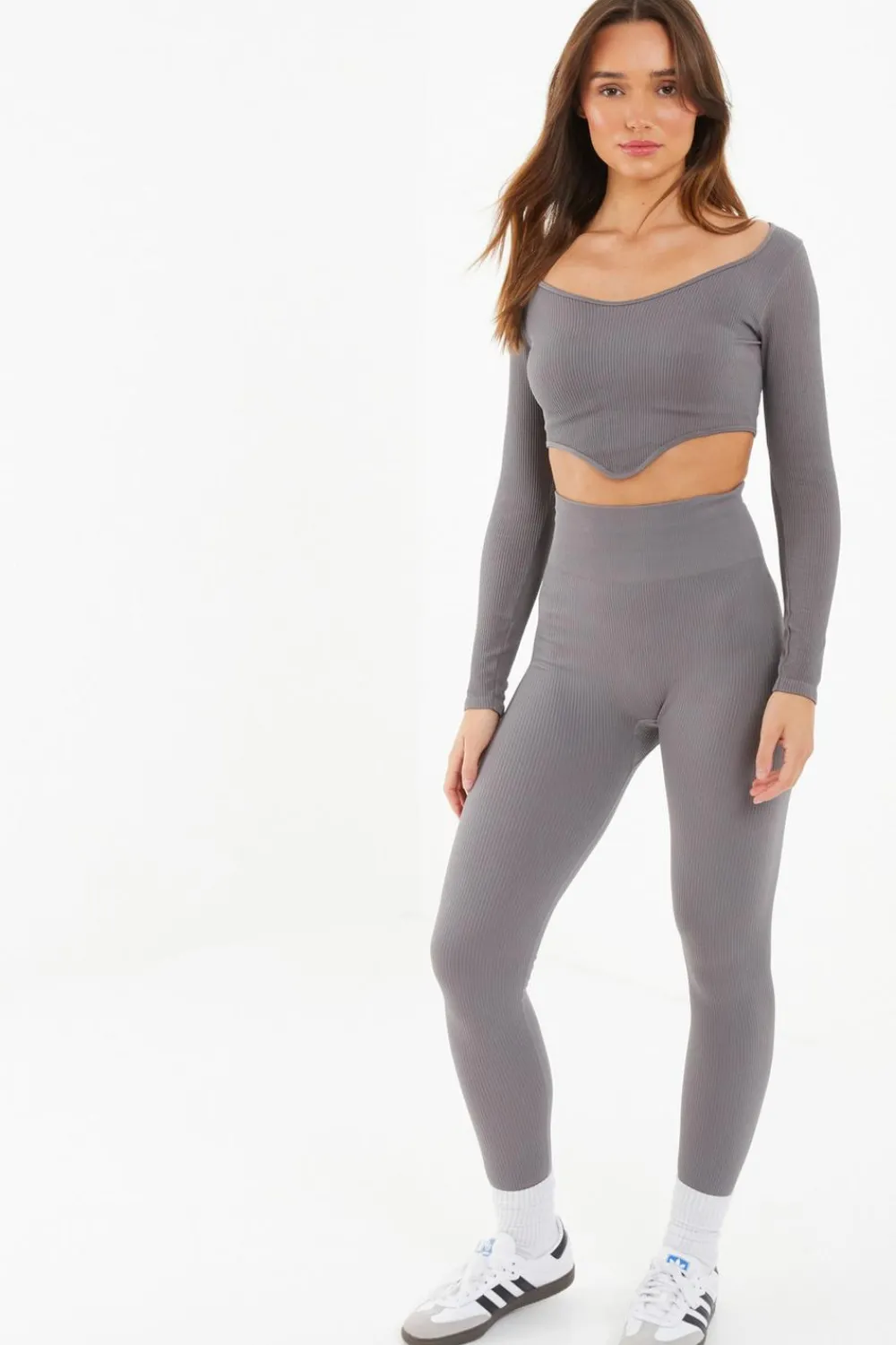 Quiz Leggings|Knitwear>Knit Ribbed Leggings