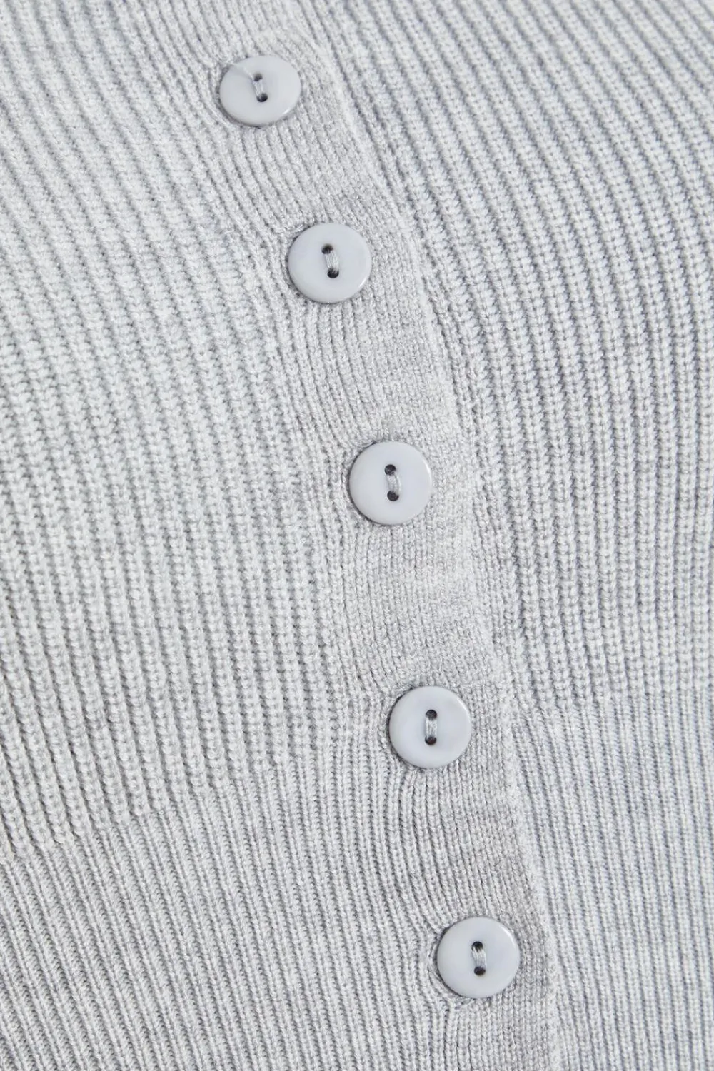 Quiz Knitwear>Grey Knitted Cardigan