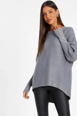 Quiz Jumpers|Everyday Essentials>Light Knit Buttoned Jumper