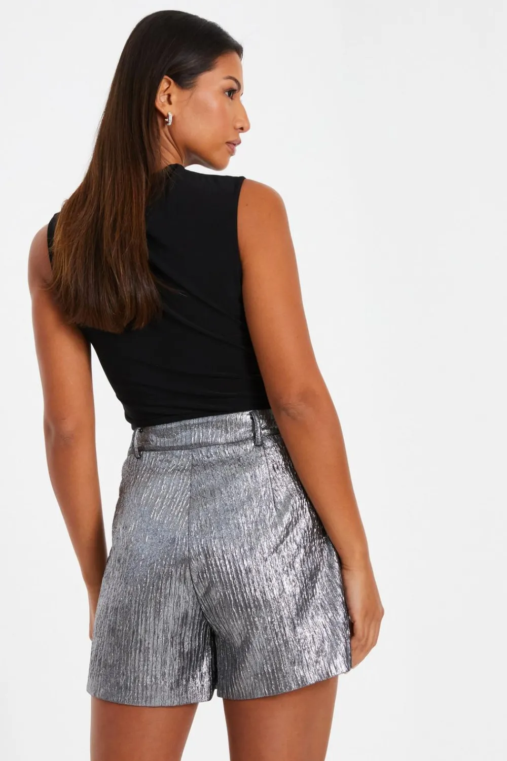 Quiz Shorts|Co-Ords>Metallic Skort