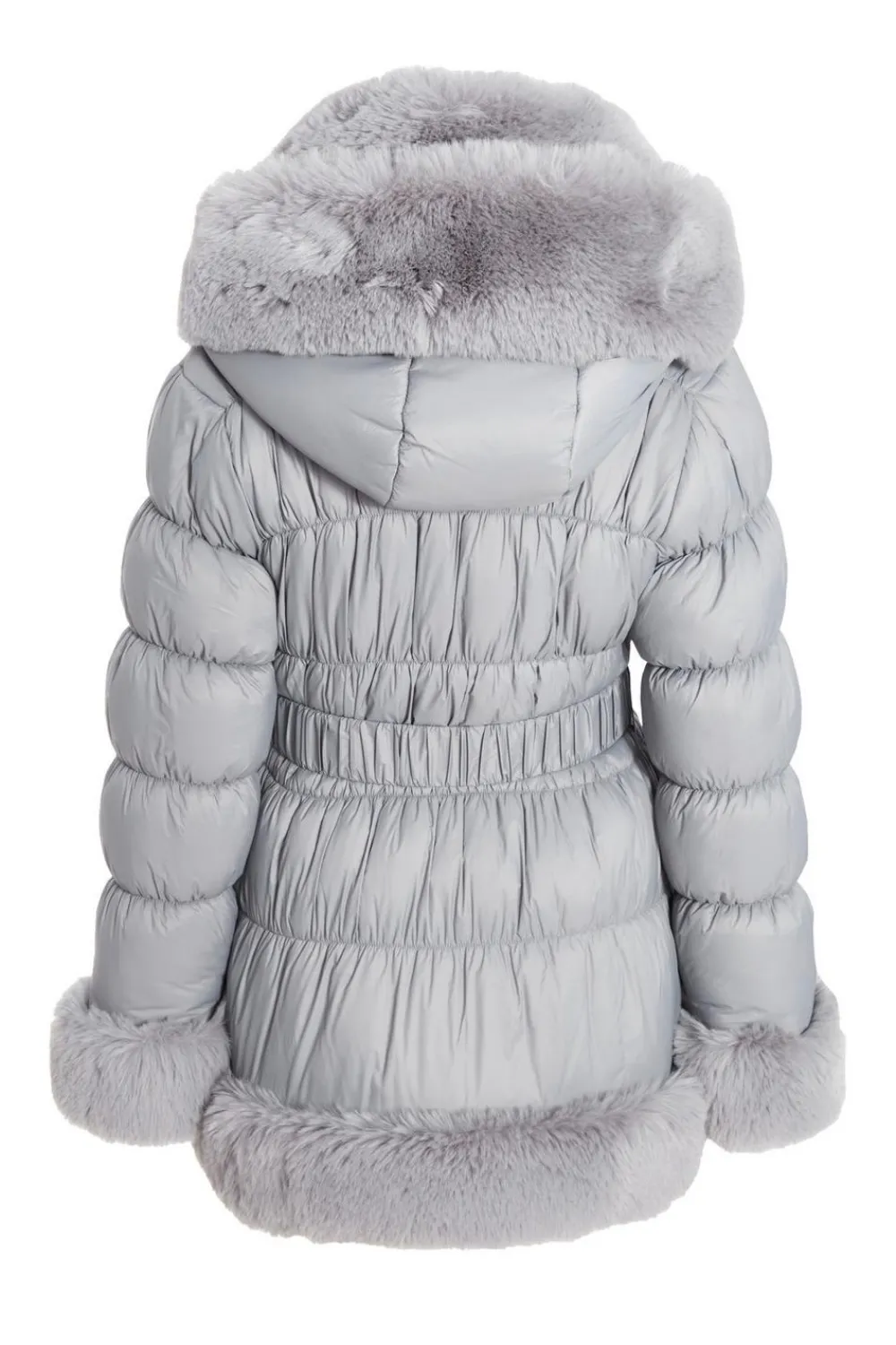 Quiz Casual Clothing>Padded Faux Fur Trim Jacket