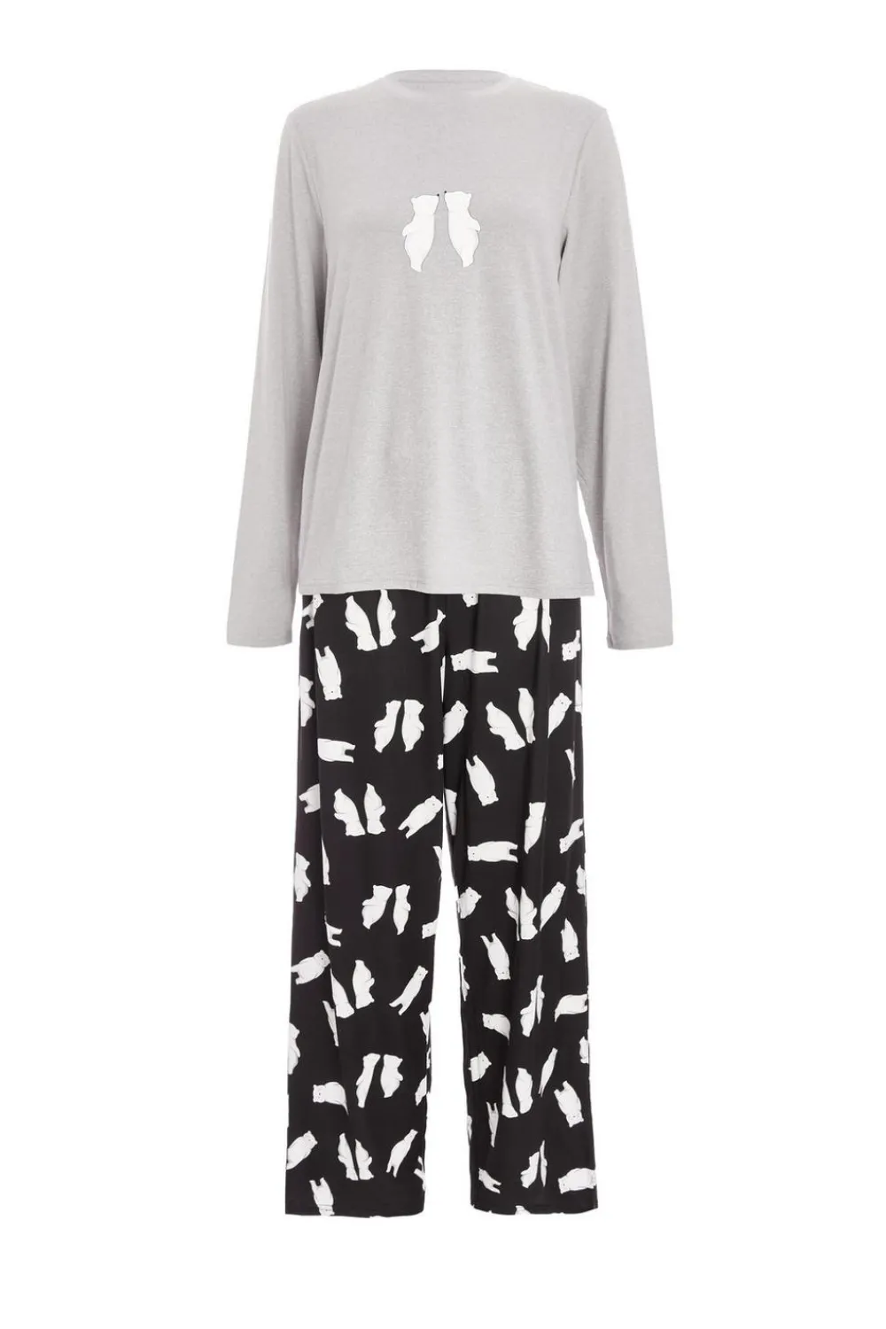Quiz Nightwear>Grey Polar Bear Pyjama Set