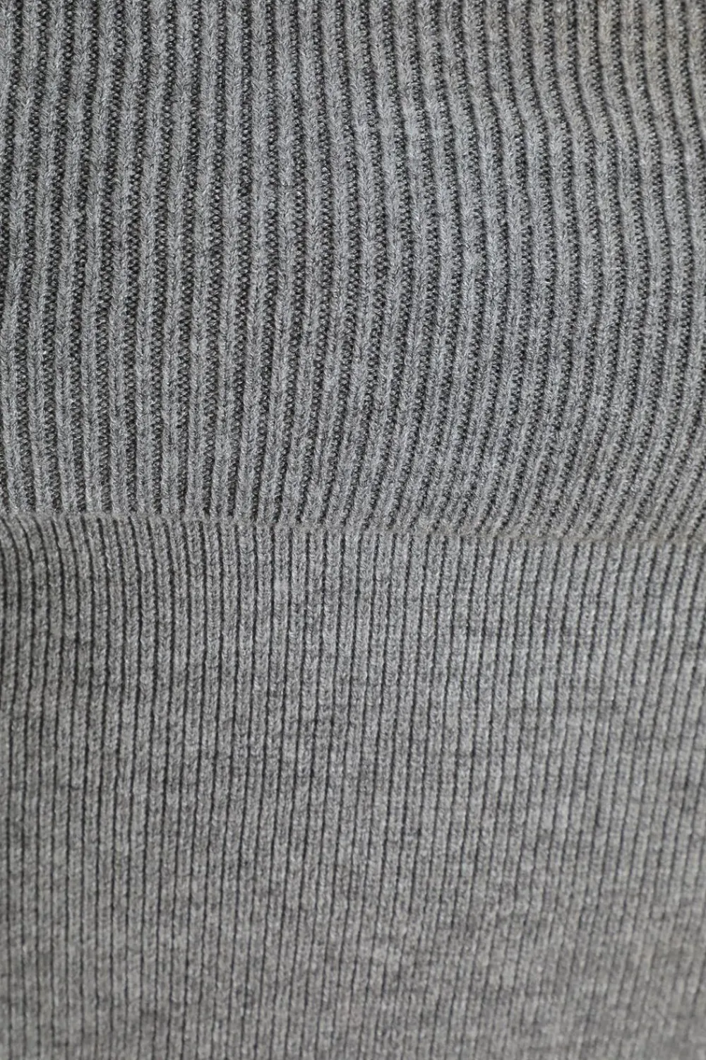 Quiz Crop Tops|Bardot Tops>Grey Ribbed Bardot Jumper