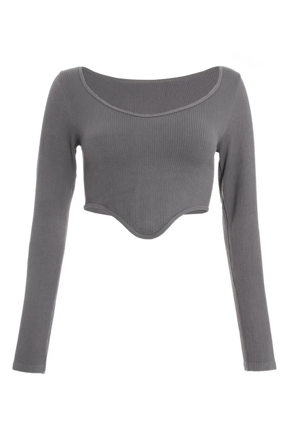 Quiz Day Tops|Crop Tops>Ribbed Crop Top
