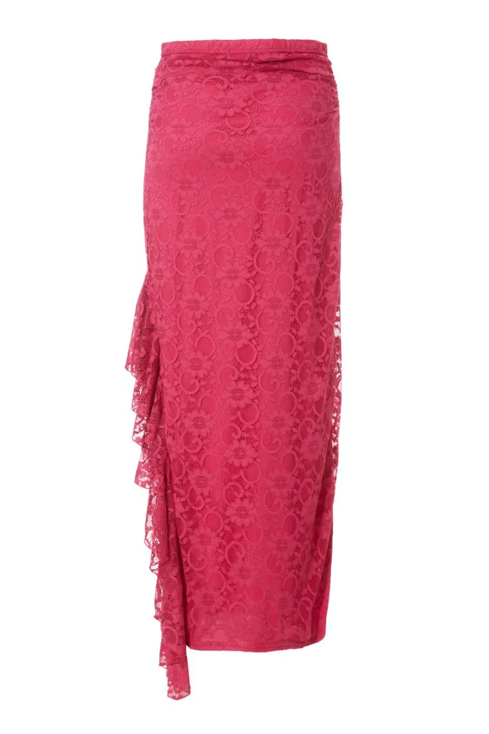 Quiz Summer Clothes|Skirts>Hot Pink Lace Midaxi Skirt