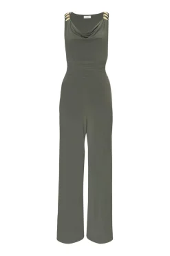 Quiz Going Out Jumpsuits|Evening Jumpsuits>Khaki Buckle Detail Jumpsuit