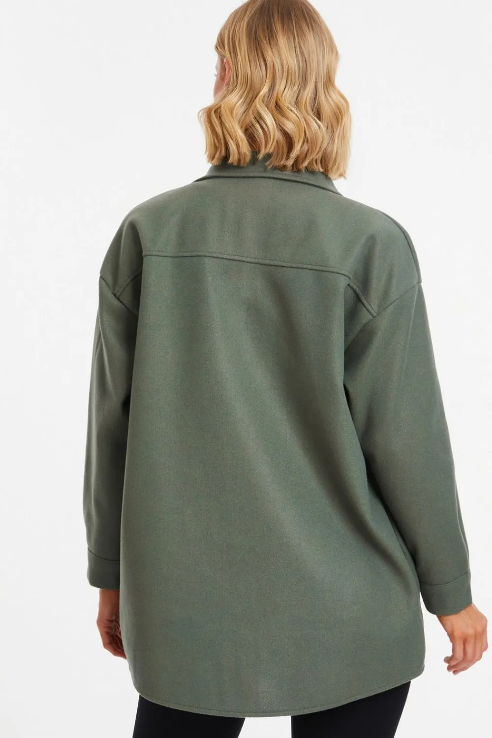 Quiz Jackets & Coats|Casual Clothing>Khaki Button Front Shacket