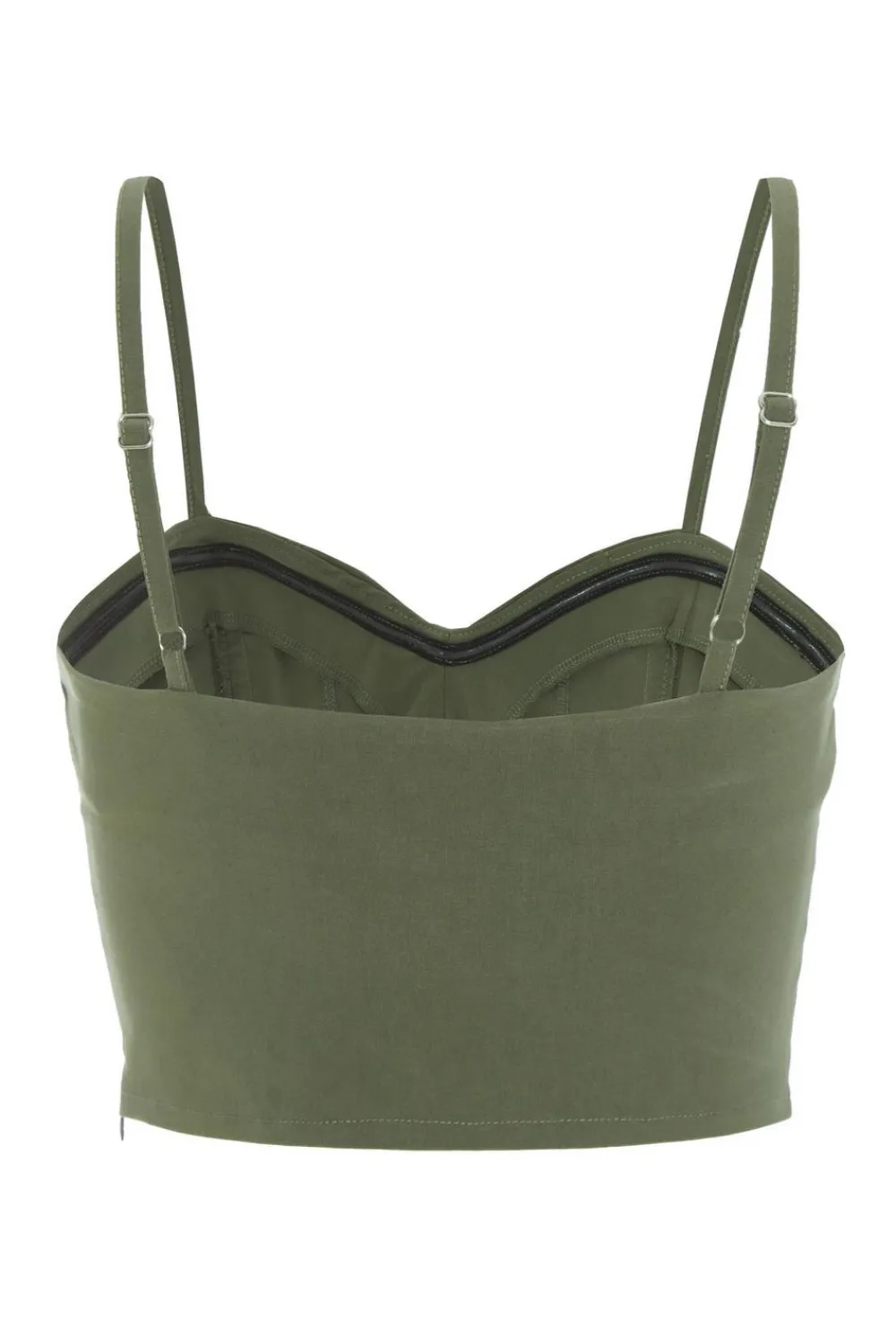 Quiz Summer Tops|Going Out Tops>Khaki Cropped Corset Top