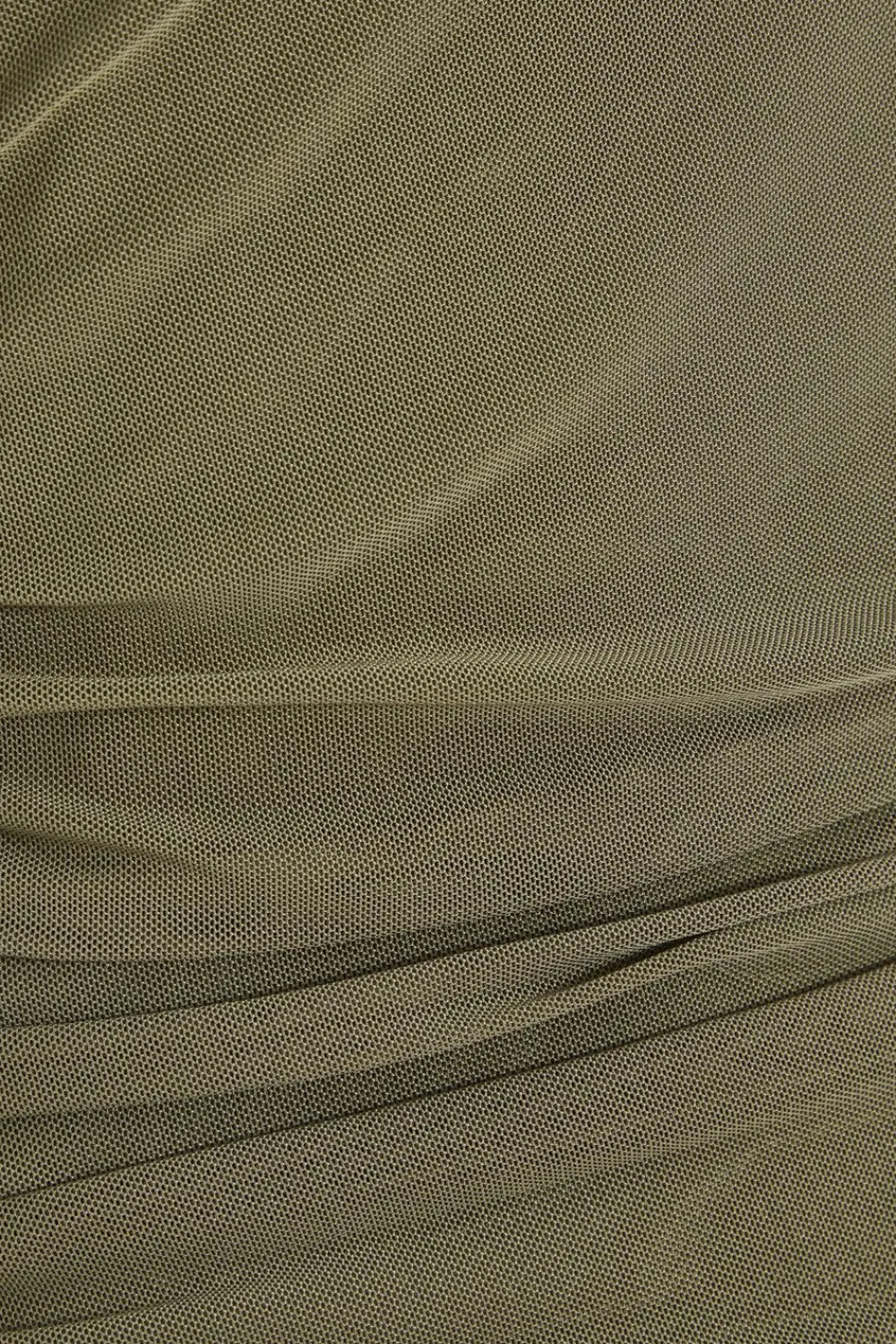 Quiz Midi Dresses|Green Dresses>Khaki Mesh Twist Bardot Midaxi Dress