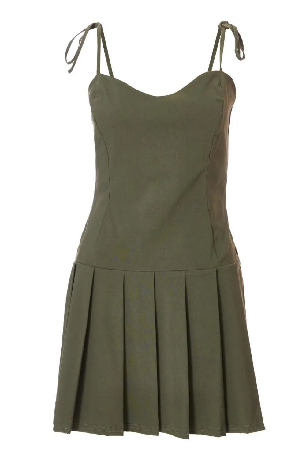 Quiz Holiday|Going Out>Khaki Pleated Mini Dress