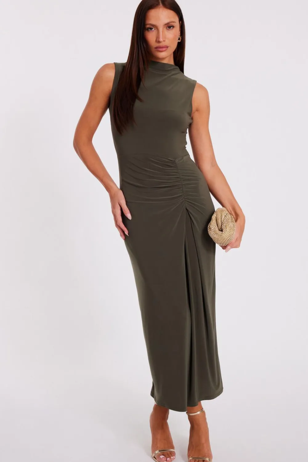 Quiz Day At The Races|Christening Guest>Ruched Bodycon Midaxi Dress