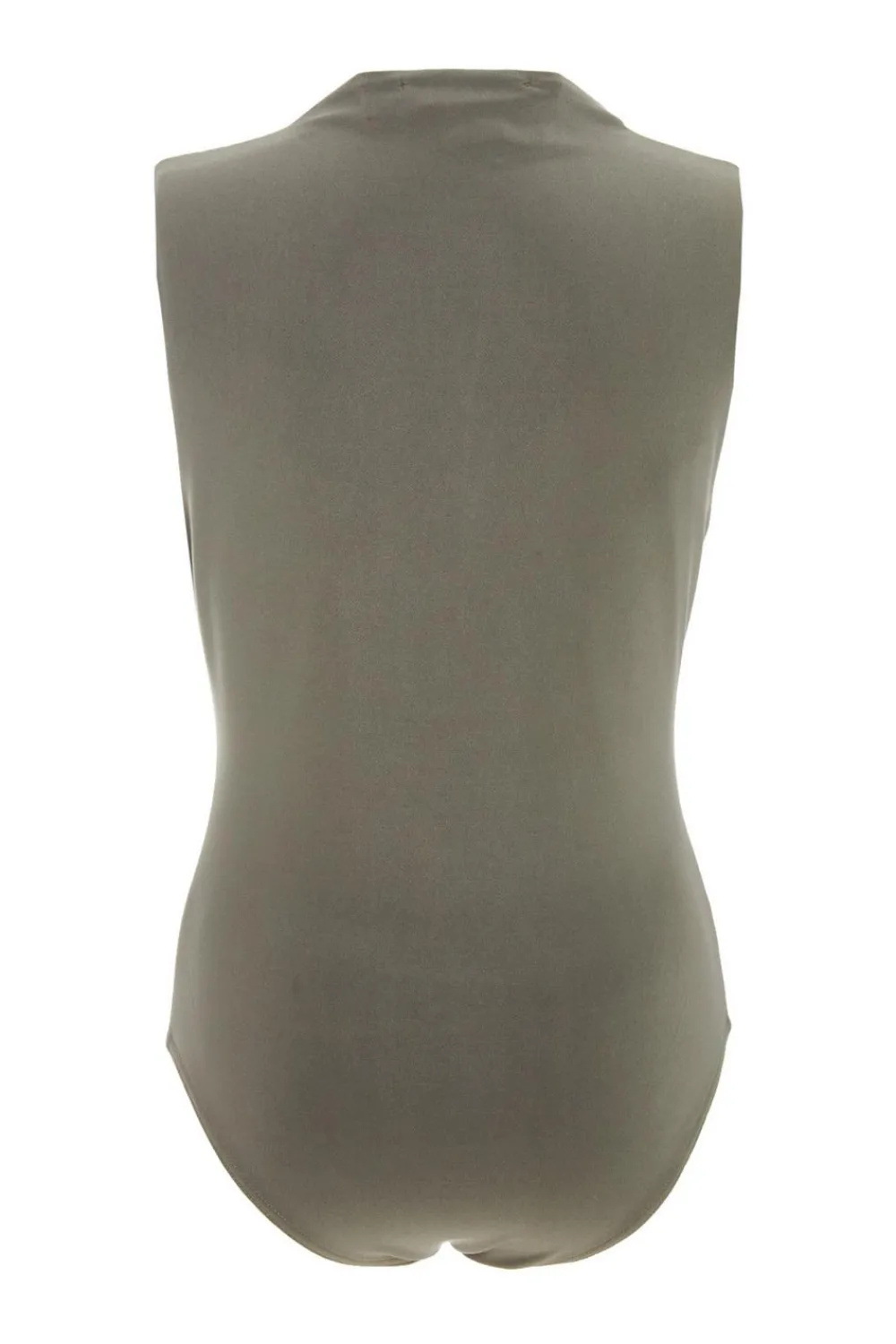 Quiz Day Tops|Bodysuits>Khaki Ruched Sleeveless Bodysuit