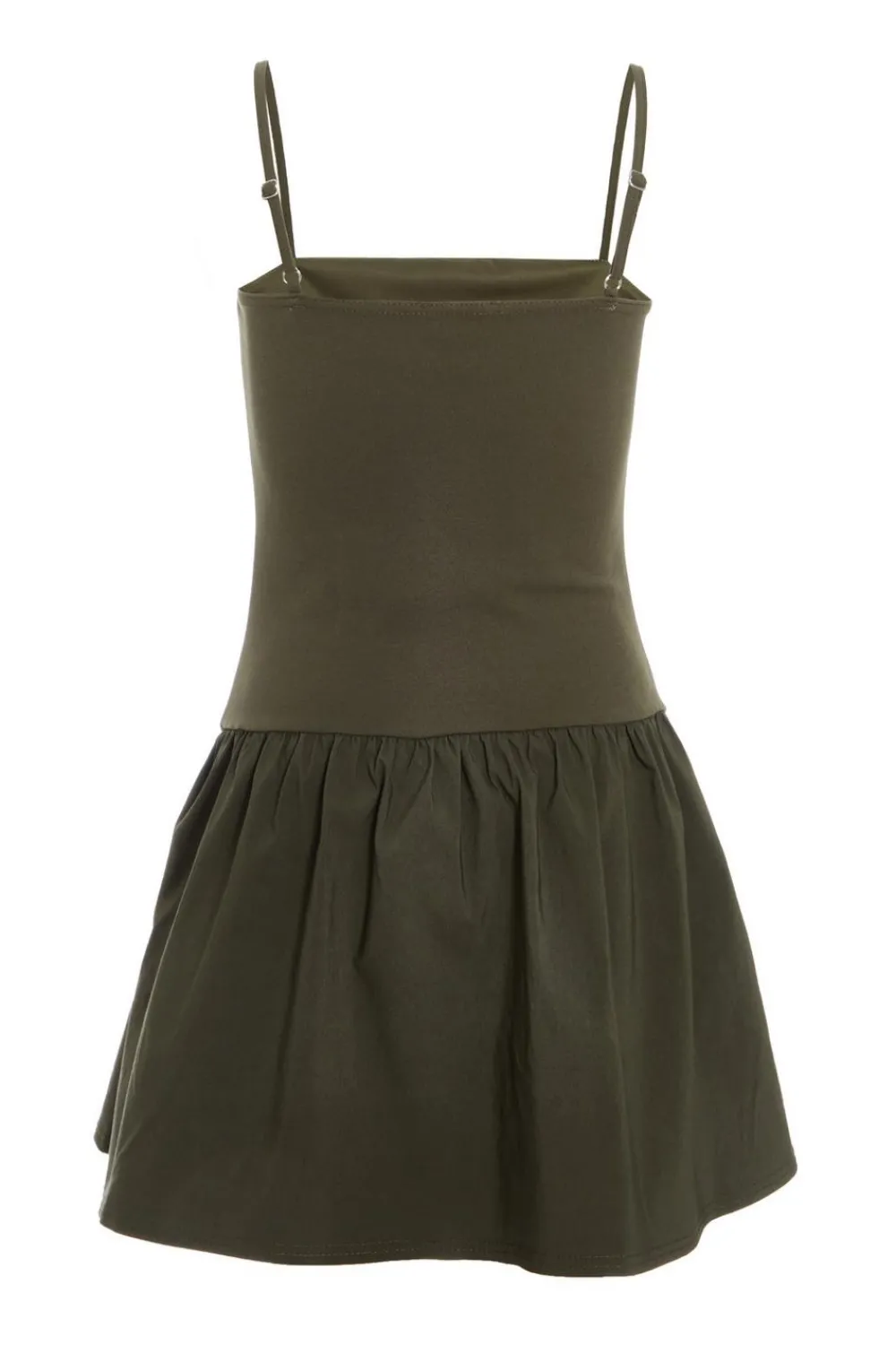 Quiz Summer Clothes|Mini Dresses>Khaki Strappy Puff Ball Skater Dress
