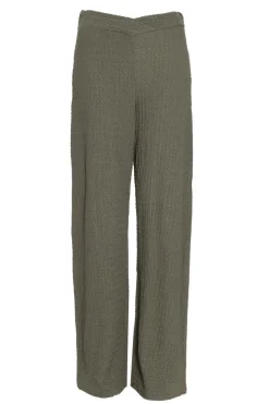 Quiz Trousers|Co-Ords>Khaki Textured Palazzo Trousers