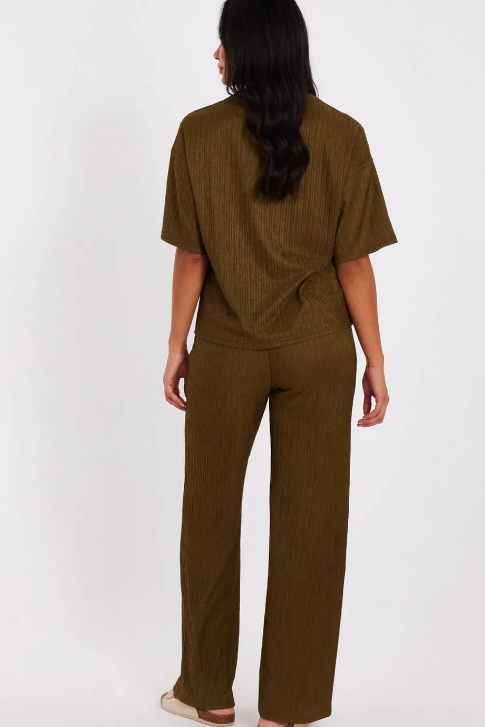 Quiz Trousers|Summer Clothes>Textured Palazzo Trousers