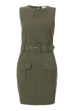 Quiz Summer Clothes|Dresses>Khaki Utility Mini Dress