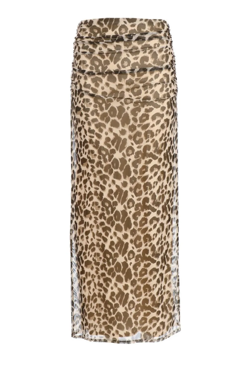 Quiz Co-Ords|Skirts>Leopard Print Mesh Maxi Skirt