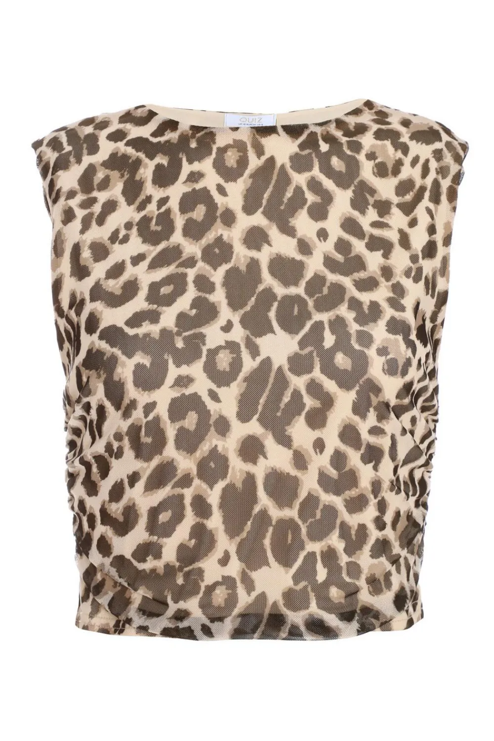 Quiz Summer Tops|Going Out Tops>Leopard Print Mesh Top