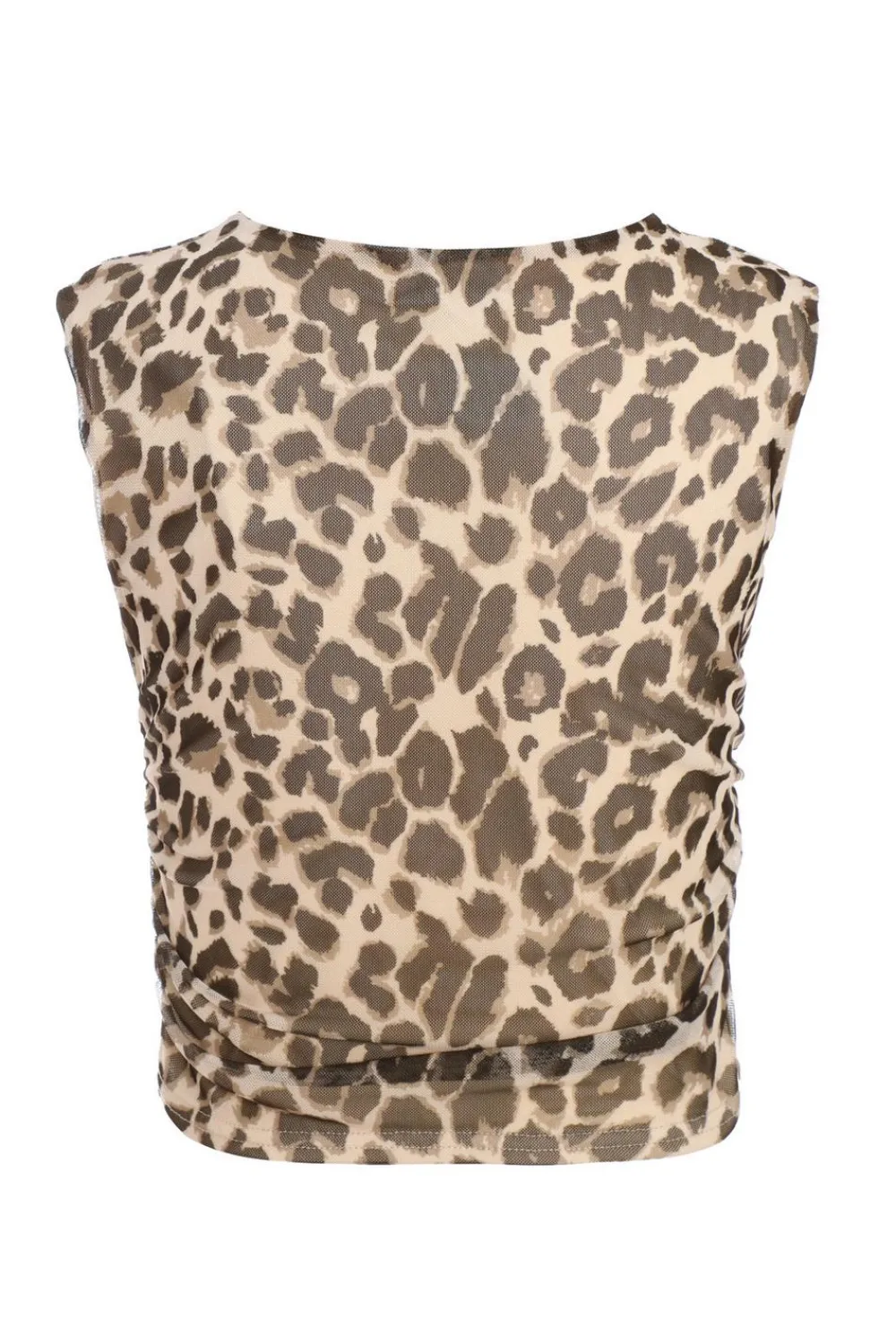 Quiz Summer Tops|Going Out Tops>Leopard Print Mesh Top