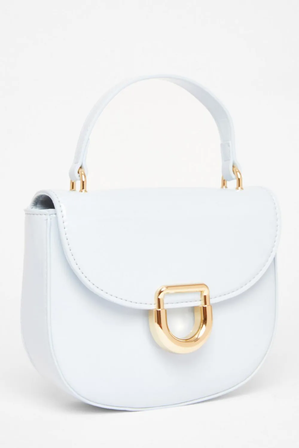 Quiz Bags|Shoe & Bag Sets>Light Faux Leather Top Handle Bag