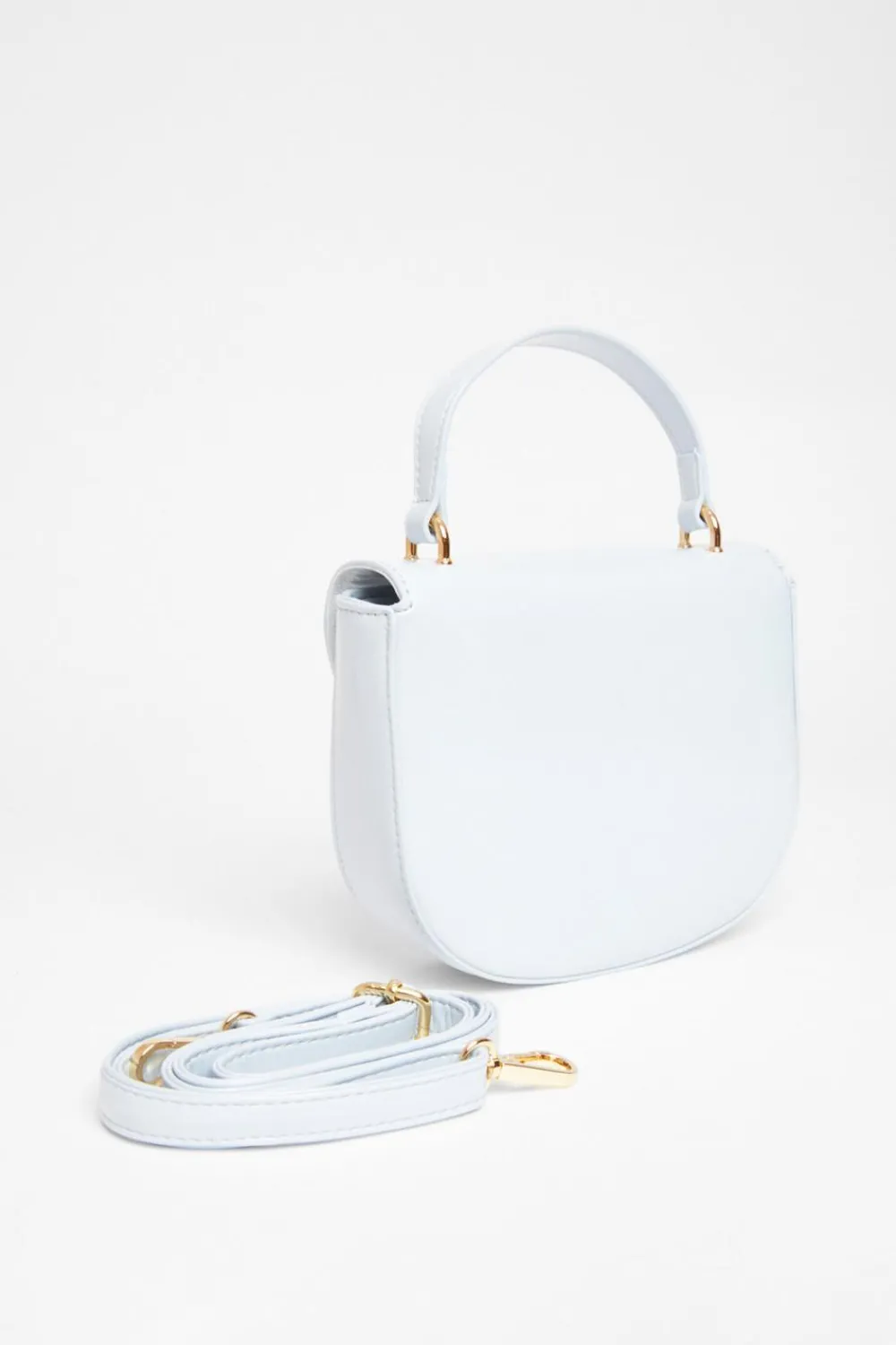 Quiz Bags|Shoe & Bag Sets>Light Faux Leather Top Handle Bag