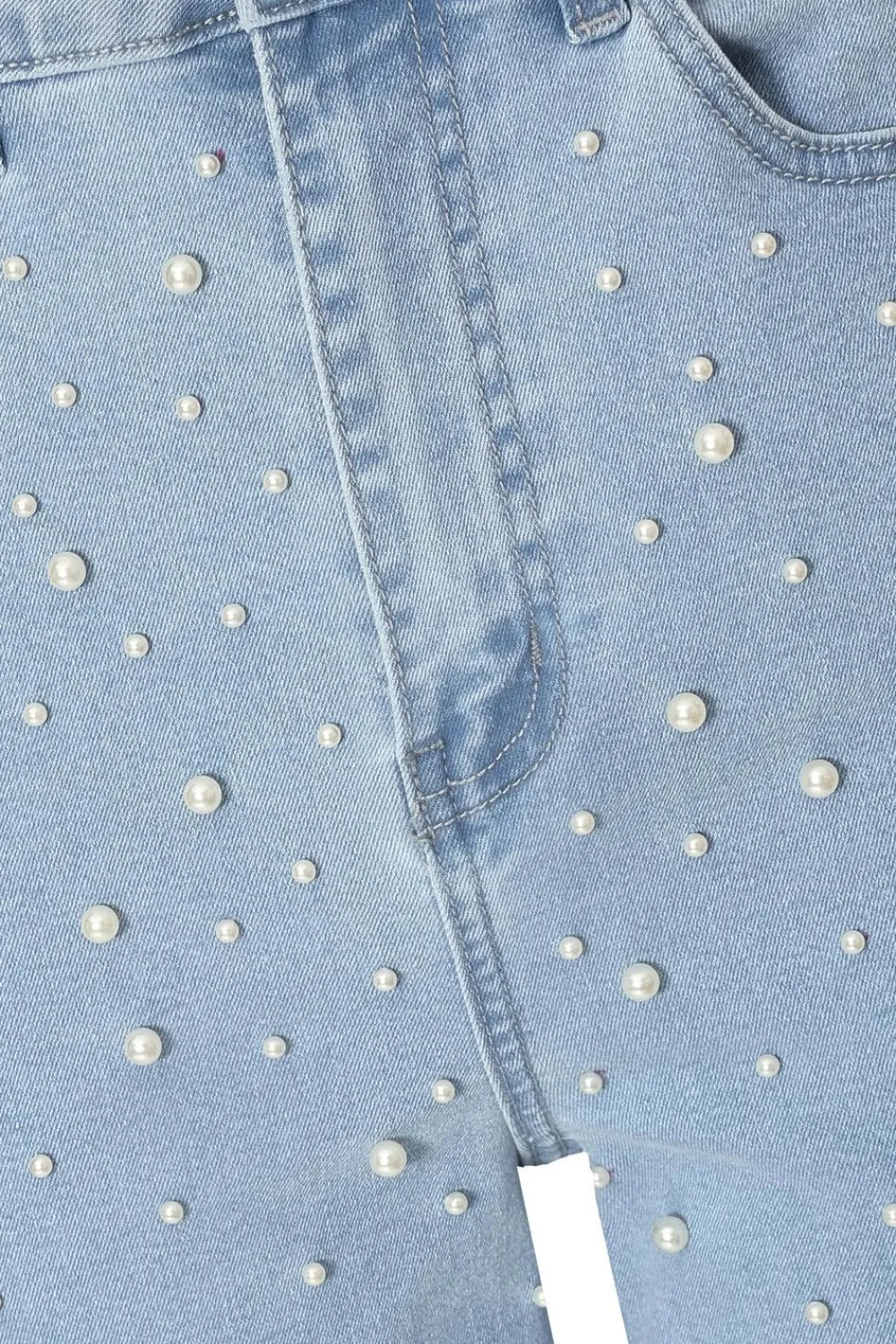Quiz Trousers|Summer Clothes>Light Denim Embellished Jeans
