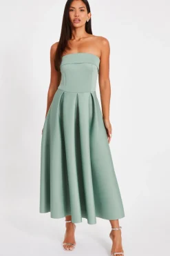 Quiz Prom Dresses|Prom & Ball>Light Green Bandeau Skater Dress