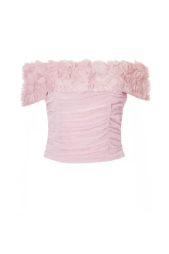 Quiz Summer Tops|Going Out Tops>Light Floral Mesh Top