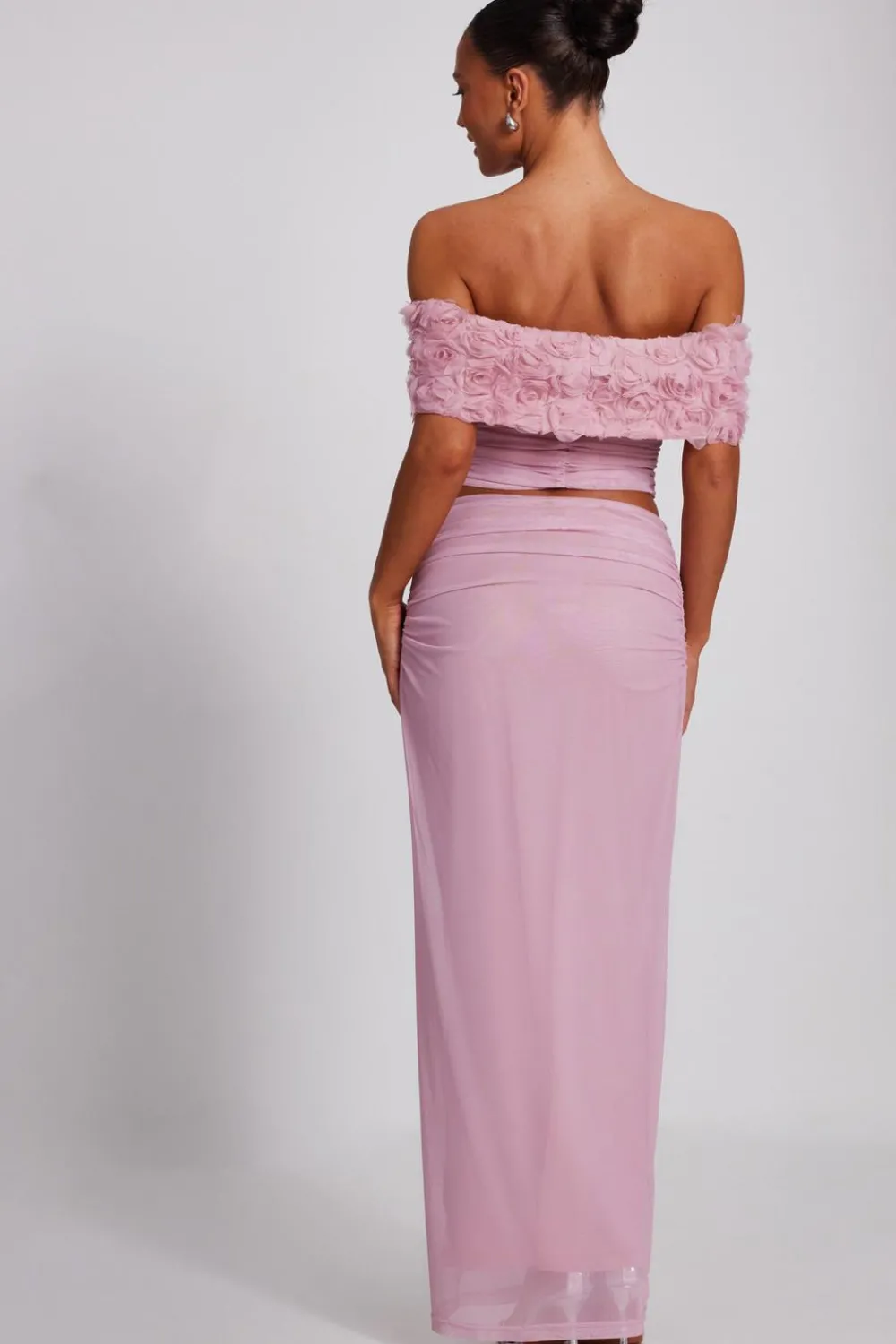 Quiz Day At The Races|Summer Clothes>Mesh Ruched Midaxi Skirt