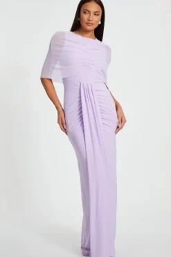 Quiz Prom Dresses|Prom & Ball>Lilac Draped Maxi Dress