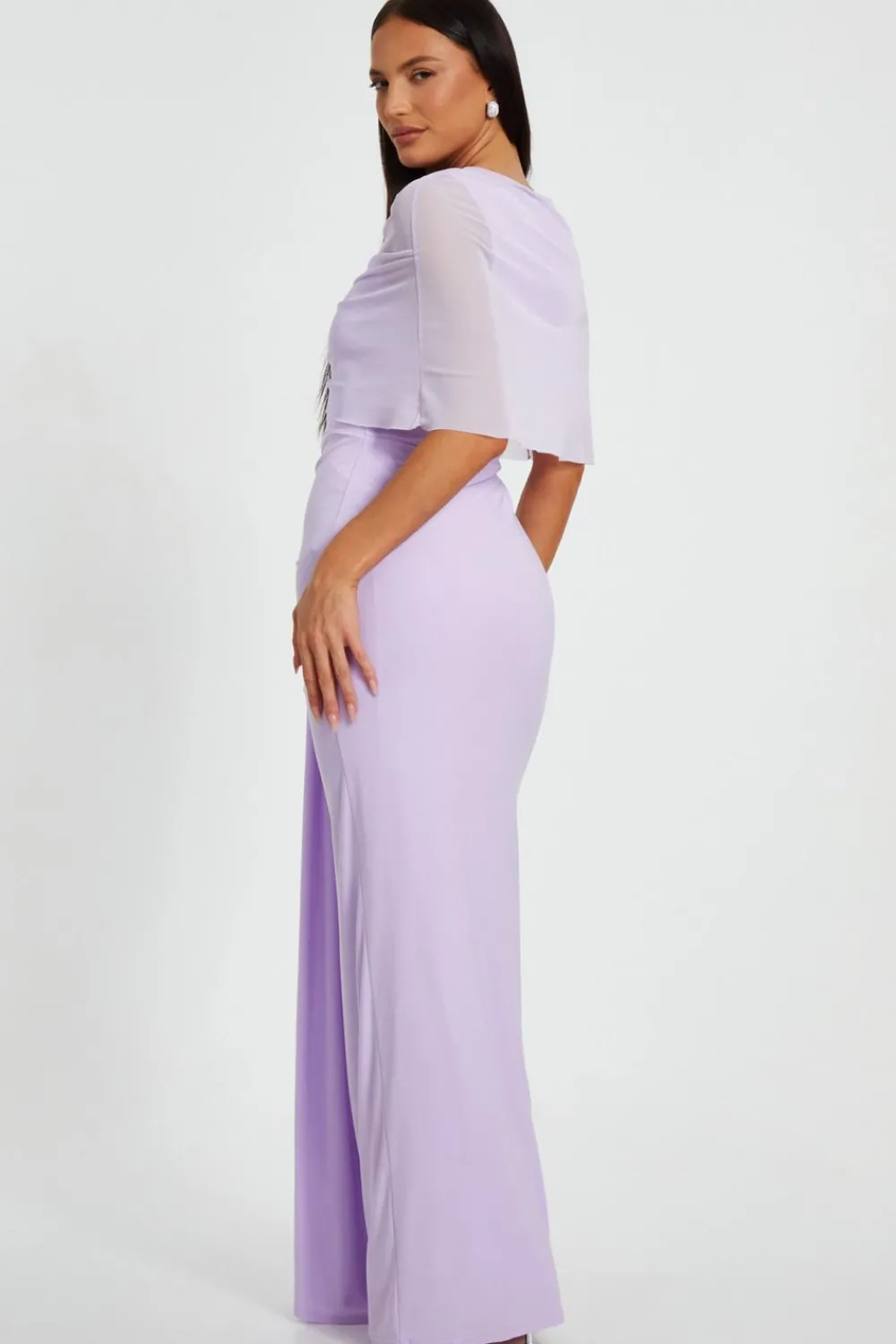Quiz Prom Dresses|Prom & Ball>Lilac Draped Maxi Dress