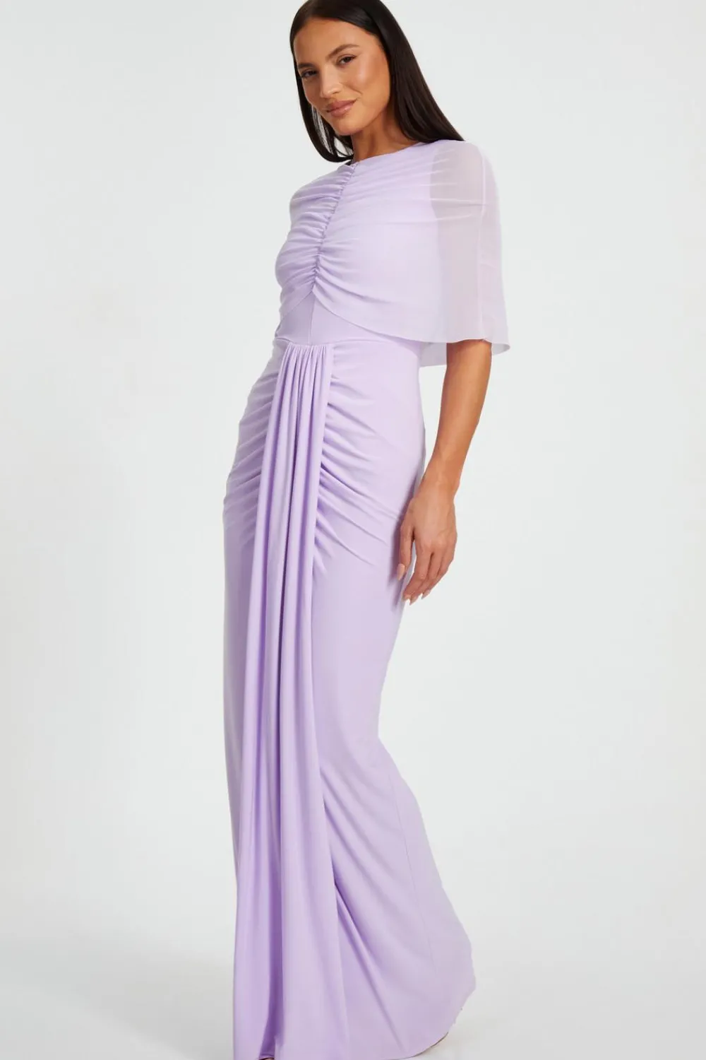 Quiz Prom Dresses|Prom & Ball>Lilac Draped Maxi Dress