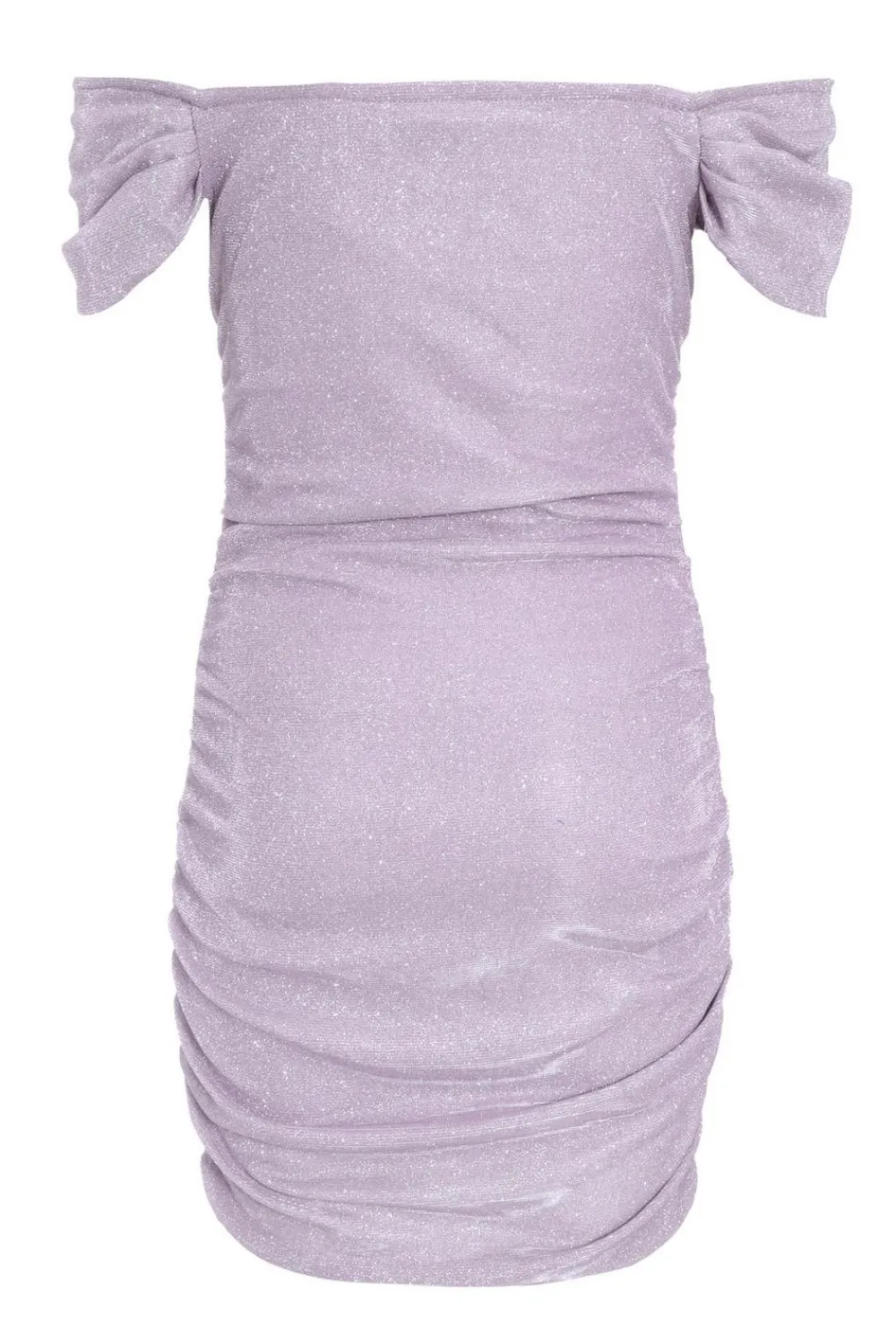 Quiz Mini Dresses|Going Out Dresses>Lilac Glitter Bardot Bodycon Mini Dress