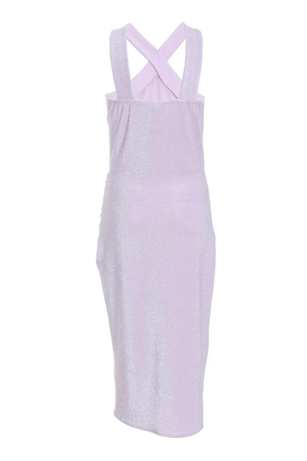 Quiz Wrap Dresses|Wedding Guest Dresses>Lilac Glitter Wrap Midi Dress