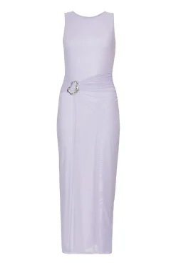 Quiz Summer Clothes|Going Out>Lilac Mesh Buckle Midaxi Dress