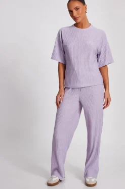 Quiz Trousers|Summer Clothes>Textured Palazzo Trousers