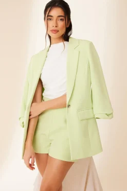 Quiz Jackets & Coats|Co-Ords>Ruched Sleeve Blazer