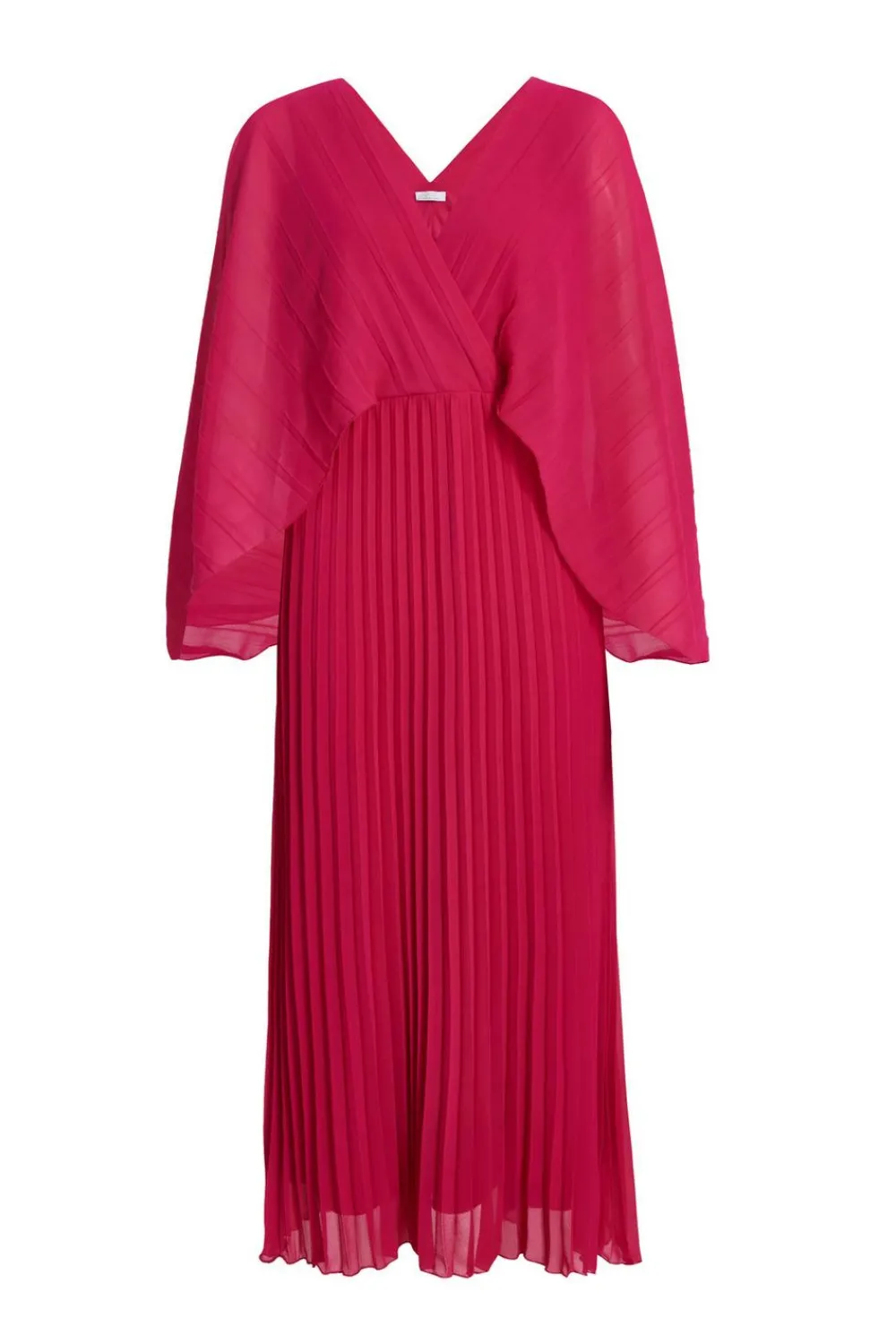 Quiz Day At The Races|Christening Guest>Magenta Chiffon Pleated Midaxi Dress