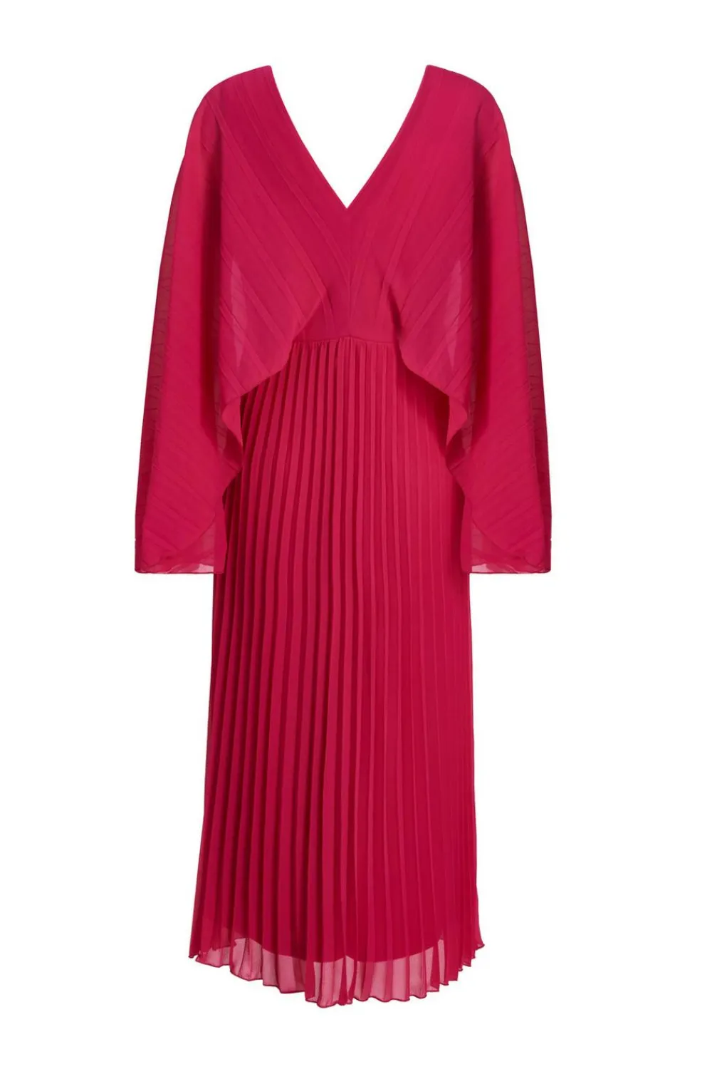 Quiz Day At The Races|Christening Guest>Magenta Chiffon Pleated Midaxi Dress