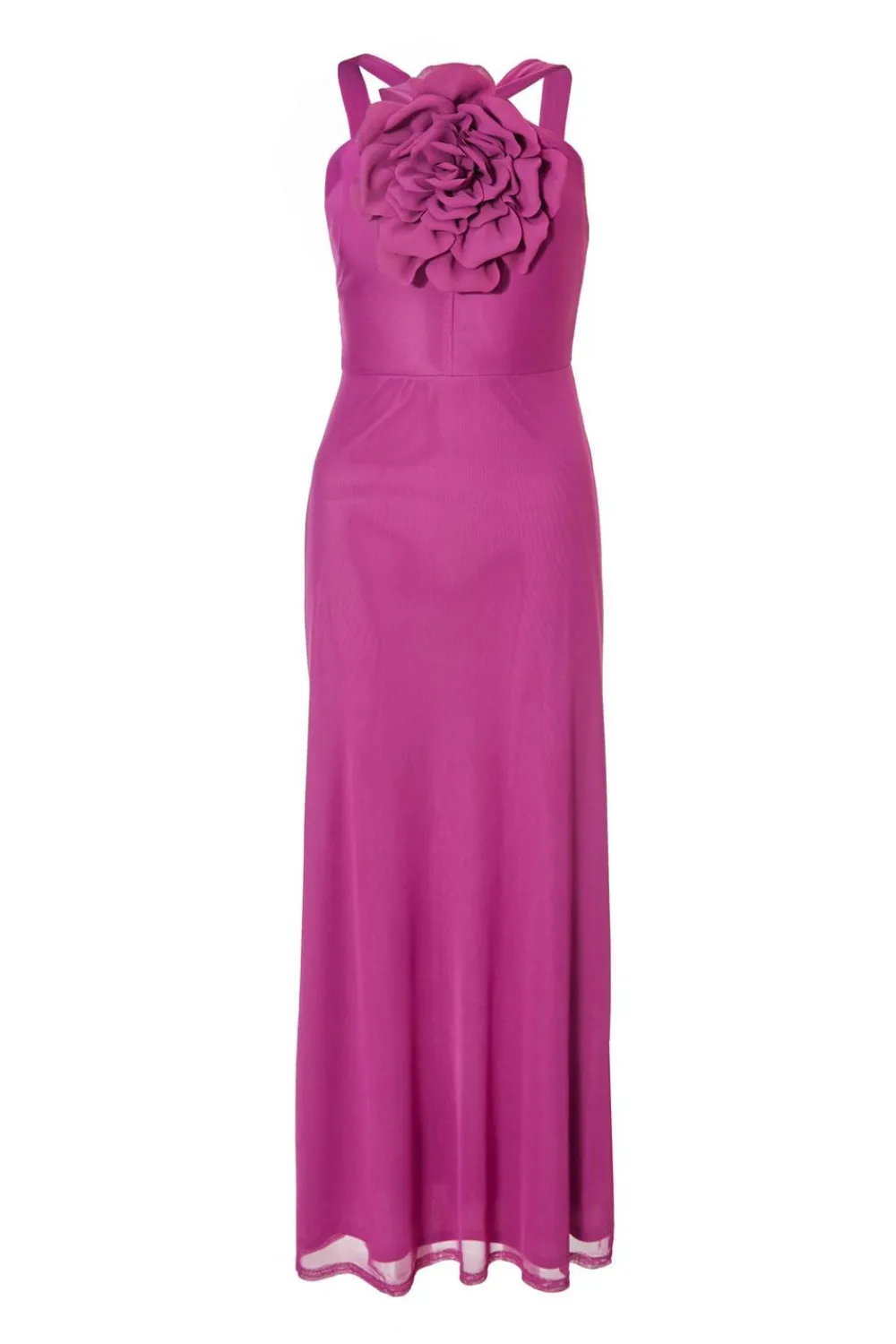 Quiz Prom Dresses|Prom & Ball>Magenta Mesh Corsage Maxi Dress