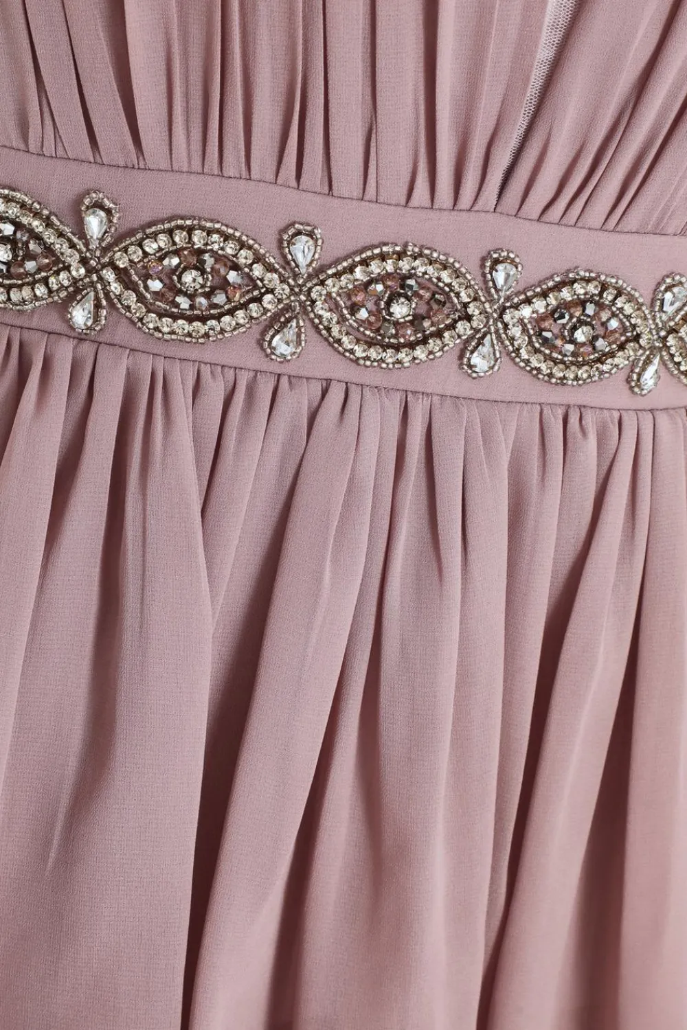 Quiz Wedding Guest Dresses|Pink Dresses>Mauve Chiffon Tiered Midi Dress