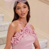 Quiz Wedding Accessories|Hair Accessories>Mauve Feather Headband Fascinator
