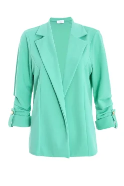 Quiz Co-Ords|Casual Clothing>Mint Ruched Sleeve Tailored Blazer