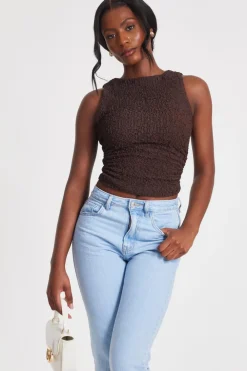 Quiz Going Out Tops|Workwear>Textured Mesh Top