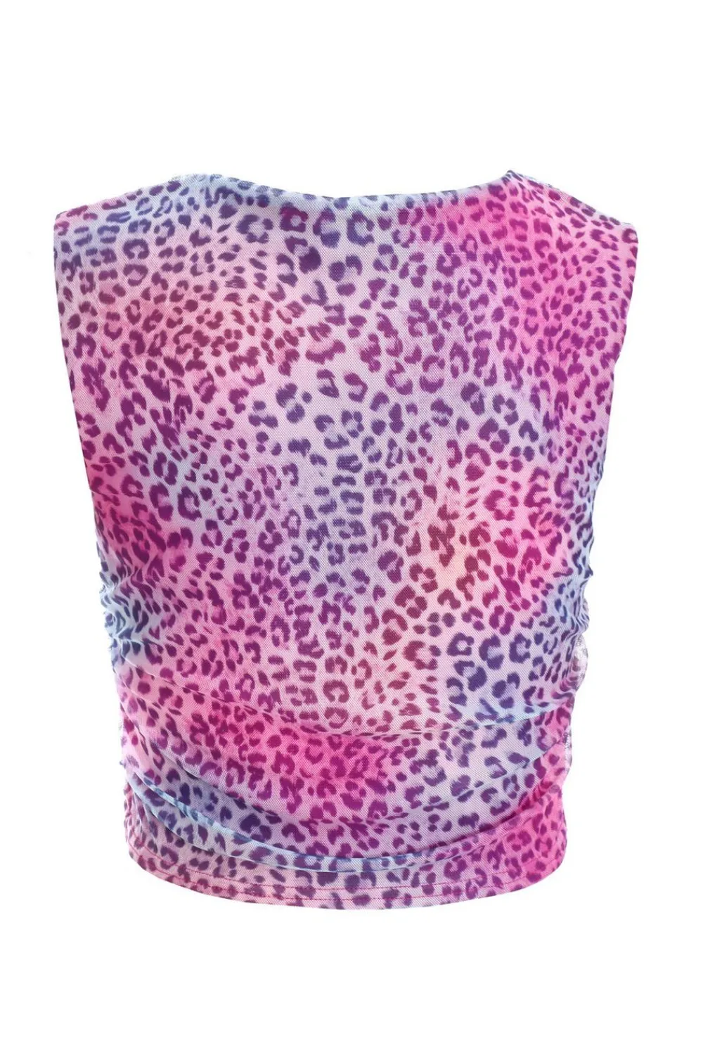 Quiz Summer Tops|Going Out Tops>Multicoloured Leopard Print Mesh Top