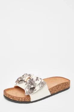 Quiz Sandals|Holiday Shoes>Bow Flat Sandals