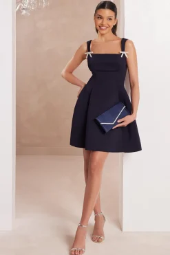 Quiz Evening Dresses|Summer Clothes>Navy A-Line Mini Dress