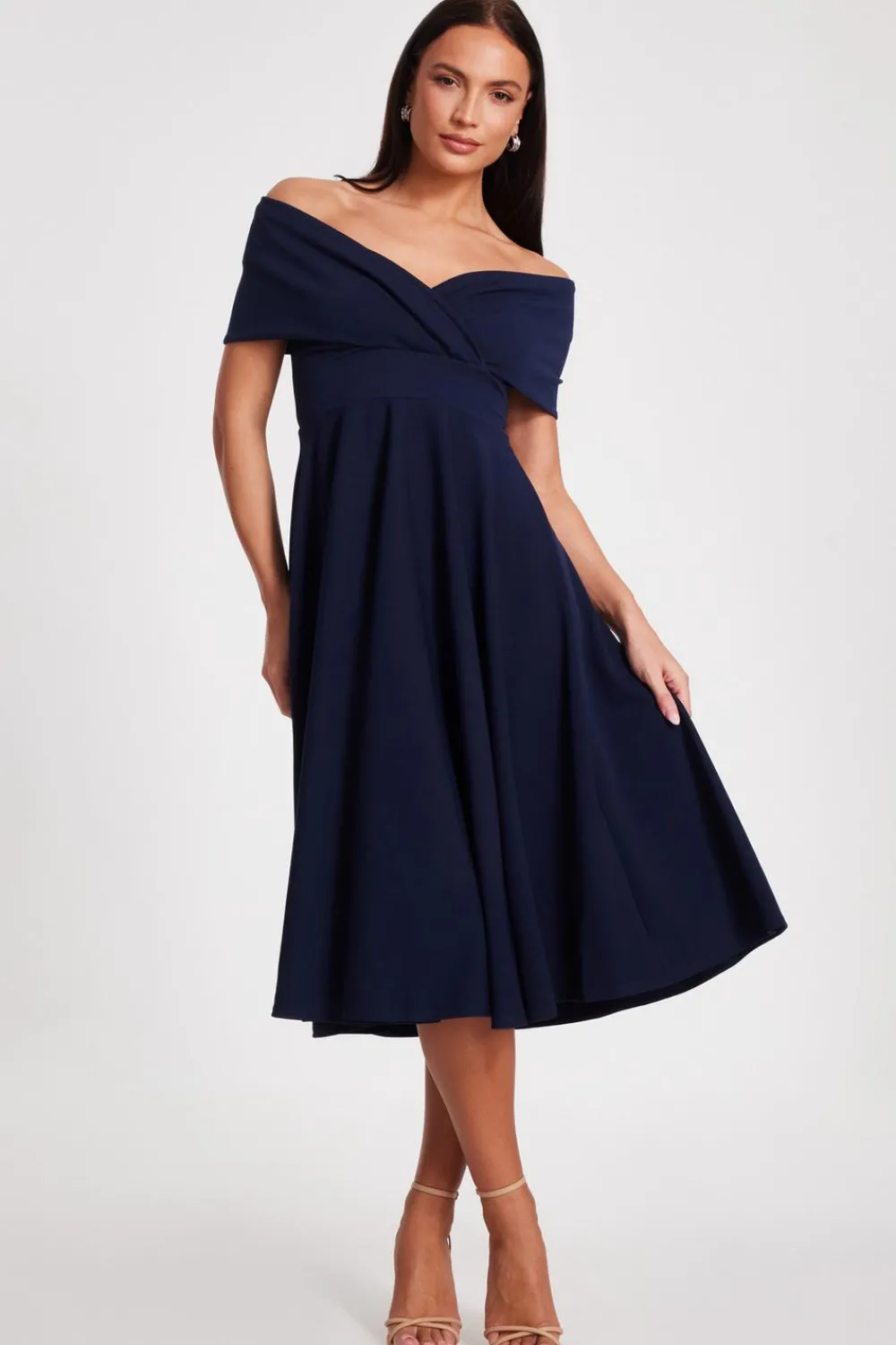 Quiz Evening Dresses|Day At The Races>Bardot Midi Dress