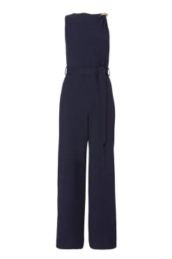 Quiz Occasion Jumpsuits|Going Out Jumpsuits>Navy Buckle Detail Jumpsuit