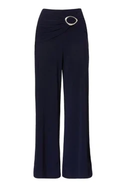 Quiz Trousers|Summer Clothes>Navy Buckle Detail Trousers